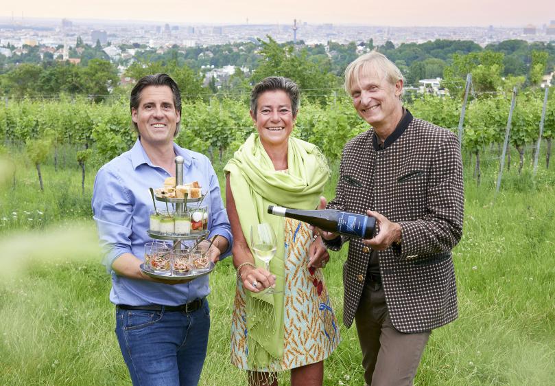 Thomas Neuhuber mit Festwirte-Catering, Karin Strahner, Franz-Michael Mayer