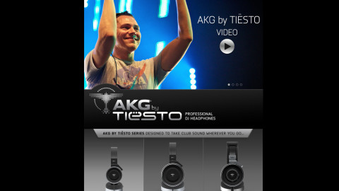 Landingpage für Kopfhörerserie by DJ Tiësto