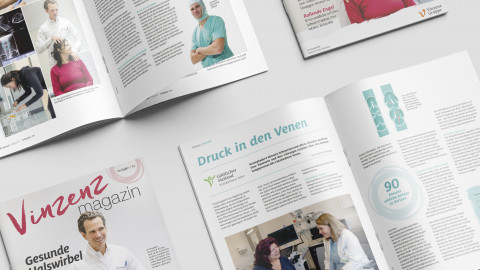 Vinzenz Gruppe Magazine – Corporate Publishing analog/digital