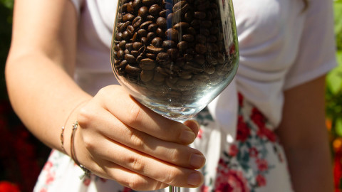 Kaffeebohnen im Glas 