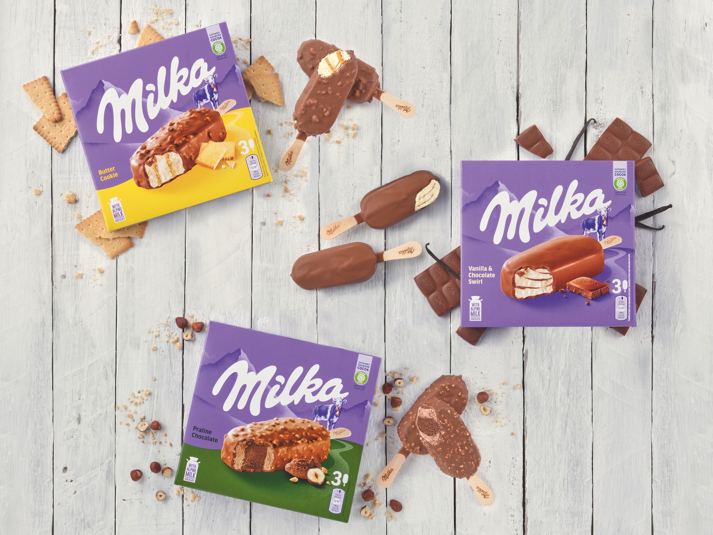 Neues Stieleis-Trio von Milka – mnews – medianet.at