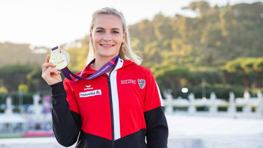 Speerwerferin Victoria Hudson und Helvetia rücken von Frauen