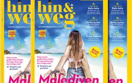 Billa und Rewe Austria Touristik launchen Reisemagazin "hin&weg" 