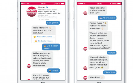 News-Update per Chatbot bei „Heute”