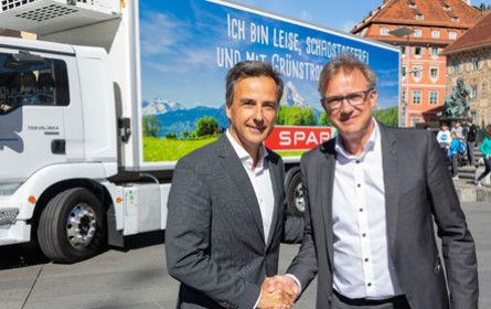 Spar testet den ersten reinen E-Lkw in Graz