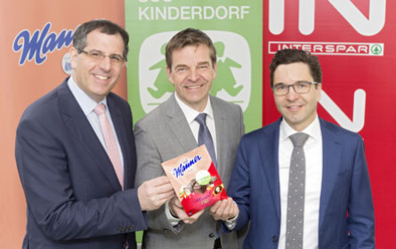 Manner und Interspar feiern 70 Jahre SOS-Kinderdorf mit Manner Mozart Schnitten