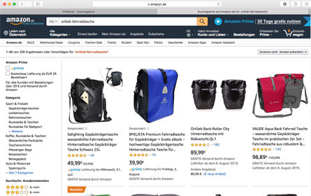 Amazon verliert Markenstreit gegen Ortlieb