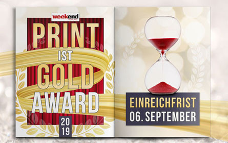 Der Weekend "Print ist Gold-Award 2019"