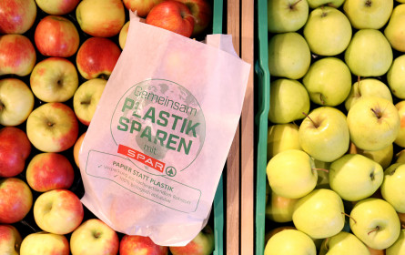 Spar führt österreichweit gratis Papiersackerl für Obst und Gemüse ein