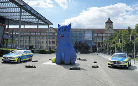 Polizei stellt Inflatable-Katze 