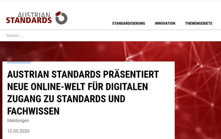 Austrian Standards präsentiert neue Online-Welt