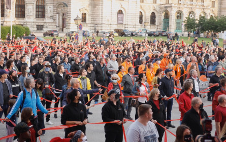 "Ohne uns" am Heldenplatz: Veranstaltungsbranche protestierte
