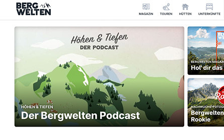 Bergwelten präsentiert neue Website und Outdoor-Podcast