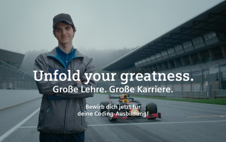 "Unfold your greatness. Große Lehre. Große Karriere"