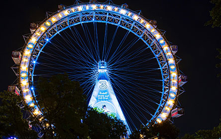 Wiener Riesenrad im Drei Branding