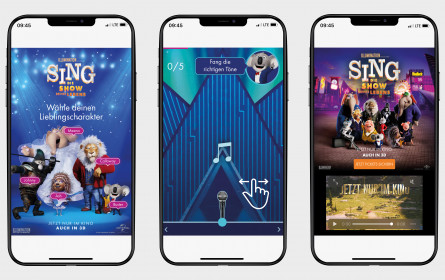 Universal Pictures bewirbt "Sing 2" mit innovativer Mobile Rich Media Ad-Kampagne bei Goldbach Austria