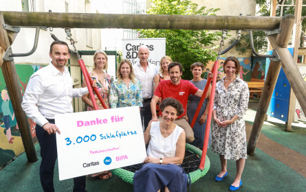 100.000 Euro für 3.000 Schlafplätze in den Caritas Mutter-Kind-Häusern gesammelt