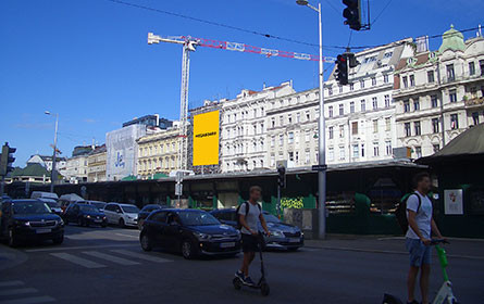 Neuer Megaboard-Standort am Wiener Naschmarkt