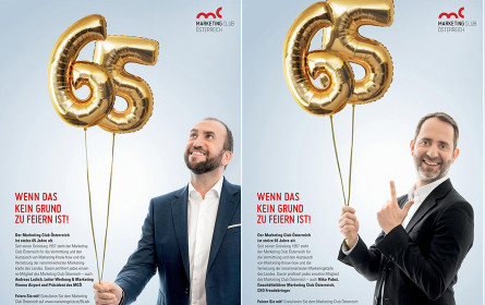 Top-Marketer gratulierten dem Marketing Club Österreich ein Jahr lang zum 65er