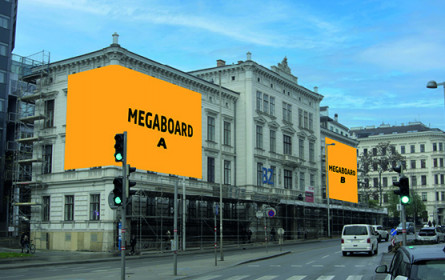 Megaboard hat eine neue Werbefläche am Getreidemarkt