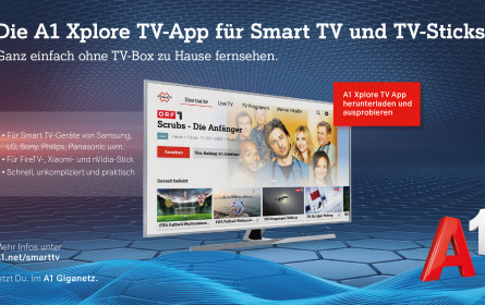 A1 Xplore TV ist auch für Android TV und Google TV