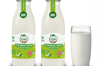 Bio-Milch in der Mehrweg-Glasflasche