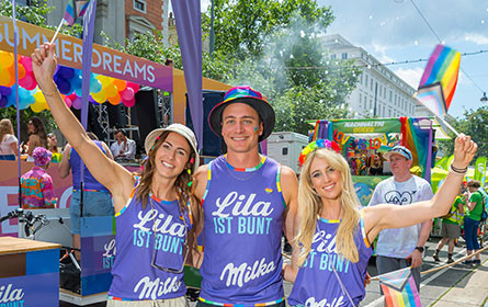 Gemeinsam bunt: Milka als Partner der Vienna Pride