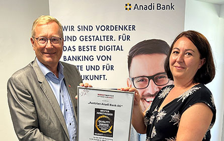 Anadi Bank als bester Arbeitgeber in Kärnten und Osttirol 2023 ausgezeichnet