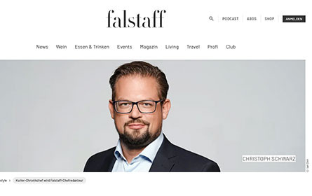 "Kurier"-Chronikchef Schwarz wird "Falstaff"-Chefredakteur