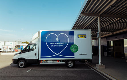 Ikea startet mit Wasserstoff-Lkw auf der letzten Meile 