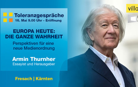 Armin Thurnher eröffnet Europaforum am 16. Mai