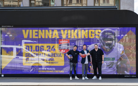 Infinity Media ist wieder exklusiver DOOH- Partner der Vienna Vikings