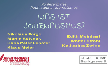 Presseclub Concordia mit Konferenz rund um die Frage „Was ist Journalismus?“