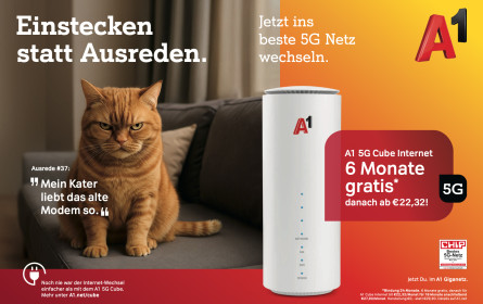 A1 startet Kampagne „Einstecken statt Ausreden“ für 5G Cube