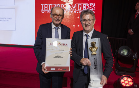 10 Jahre Hermes.Wirtschafts.Preis: Hohensinner von Frutura Entrepreneur des Jahres