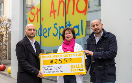 Billa spendet 2.550 Euro an das St. Anna Kinderspital