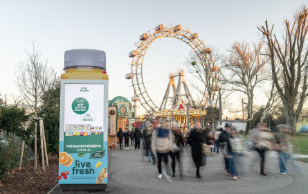 LiveFresh und monitorwerbung inszenieren „Neujahrsvorsäfte“ am Riesenrad