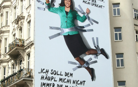 Grüne picken Vassilakou an Wand