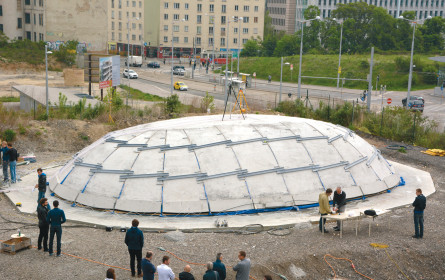 Die aufblasbare Betonkuppel