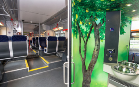 ÖBB-Nahverkehrszüge mit 249 Design-Toiletten ausgestattet