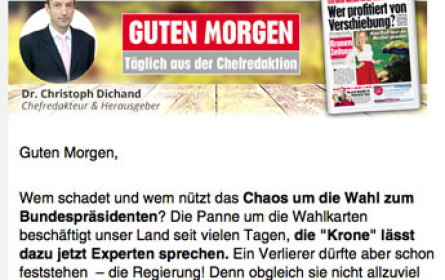 „Krone“ startet Morgen-Newsletter
