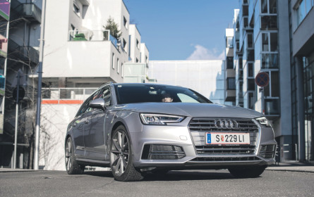 Business-Anzug und Family-Car