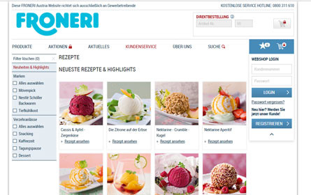 Froneri Austria mit neuem Webshop