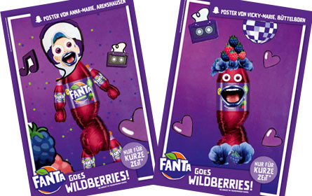 Coca-Cola feiert die Sommersorte Fanta Wildberries mit Plakatmotiven von Teenagern