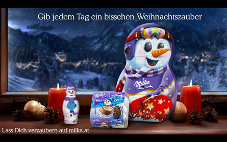 Milka: „Gib jedem Tag ein bisschen Weihnachtszauber“ 