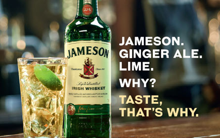 Jameson Irish Whiskey mit Drink-Awareness-Kampagne am Citylight