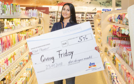 dm spendet fünf Prozent vom gesamten Tagesumsatz