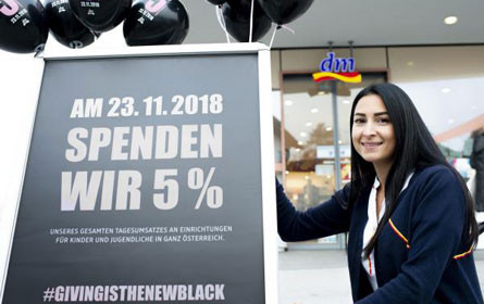 Tag des Gebens: "Giving Friday" bei dm