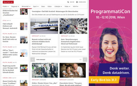 Erste Sitebar via Programmatic Audience Guaranteed präsentiert von e-dialog und kurier.at