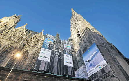 Megaboard & Level am Stephansdom